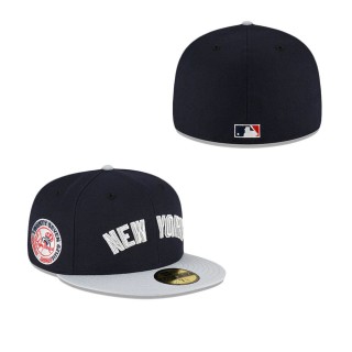 New York Yankees Just Caps Gray Visor 59FIFTY Fitted Hat