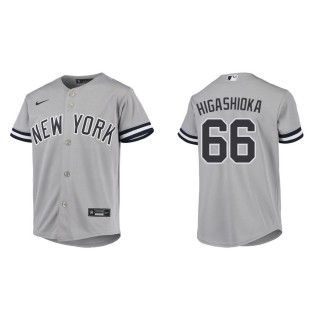 Youth Yankees Kyle Higashioka Gray Jersey