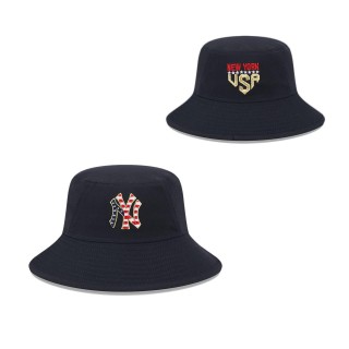 New York Yankees Navy 2023 Fourth of July Bucket Hat