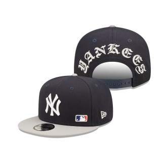 Men's New York Yankees Navy Blackletter Arch 9FIFTY Snapback Hat