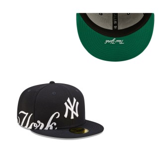 Men's New York Yankees Navy Sidesplit 59FIFTY Fitted Hat