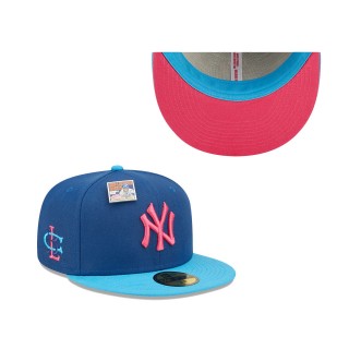 New York Yankees Blue Light Blue MLB x Big League Chew Big Rally Blue Raspberry Flavor Pack 59FIFTY Fitted Hat