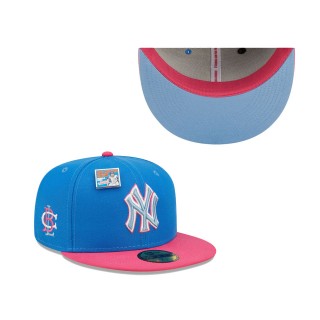New York Yankees Blue Pink MLB x Big League Chew Curveball Cotton Candy Flavor Pack 59FIFTY Fitted Hat