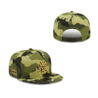New York Yankees New Era Camo 2022 Armed Forces Day 9FIFTY Snapback Adjustable Hat