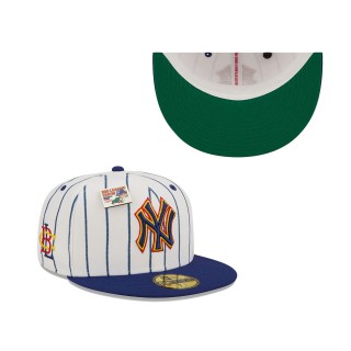 New York Yankees White Navy MLB x Big League Chew Original 59FIFTY Fitted Hat