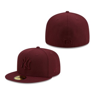New York Yankees Oxblood Tonal 59FIFTY Fitted Hat Maroon