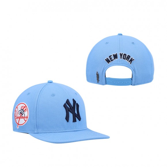 New York Yankees Pro Standard Light Blue Classic Wool Snapback Hat