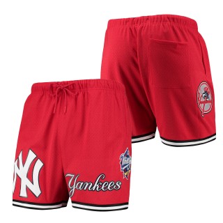 New York Yankees Pro Standard Red Logo Mesh Shorts