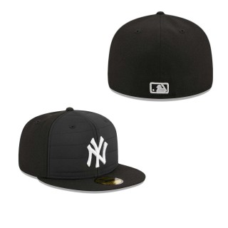 New York Yankees Quilt Fitted Hat Black