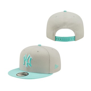 New York Yankees Spring Two-Tone 9FIFTY Snapback Hat Gray Turquoise