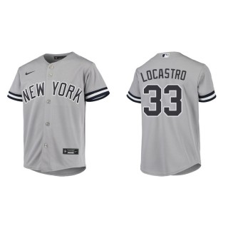 Youth Yankees Tim Locastro Gray Jersey