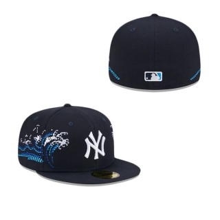 New York Yankees Tonal Wave Fitted Hat