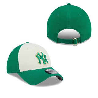 New York Yankees White Green 2024 St. Patrick's Day 9TWENTY Adjustable Hat