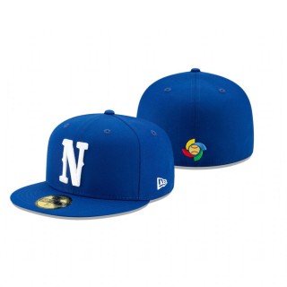 Nicaragua Royal 2021 World Baseball Classic 59FIFTY Fitted Hat