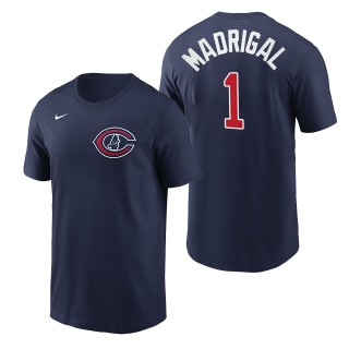 Men's Chicago Cubs Nick Madrigal Navy 2022 Field of Dreams T-Shirt
