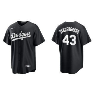 Noah Syndergaard Los Angeles Dodgers Nike Black White Replica Jersey