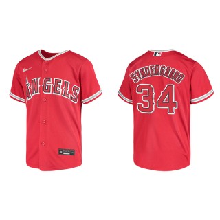Noah Syndergaard Youth Los Angeles Angels Red Replica Jersey