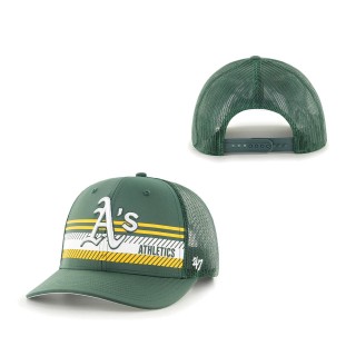 Oakland Athletics Cumberland Trucker Snapback Hat Green