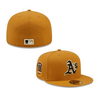 Oakland Athletics 50th Anniversary Chrome Undervisor 59FIFTY Fitted Hat Tan