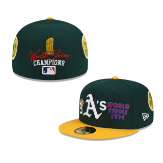 Oakland Athletics 9x World Series Champions Count the Rings 59FIFTY Fitted Green
