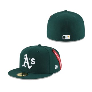 Oakland Athletics x Alpha Industries 59FIFTY Fitted Hat Green