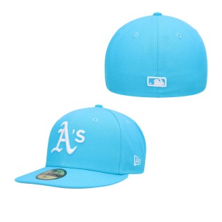 Men's Oakland Athletics Blue Vice Highlighter Logo 59FIFTY Fitted Hat
