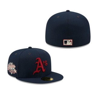 Oakland Athletics Cooperstown Collection 1989 World Series Patch 59FIFTY Fitted Hat Navy