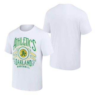 Oakland Athletics Darius Rucker White Distressed Rock T-Shirt