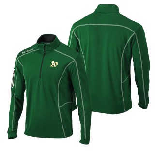 Oakland Athletics Green Shotgun Omni-Wick Quarter-Zip Pullover Jacket