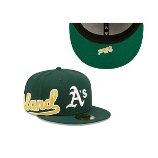 Men's Oakland Athletics Green Sidesplit 59FIFTY Fitted Hat