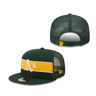 Men's Oakland Athletics Green Tonal Band Trucker 9FIFTY Snapback Hat