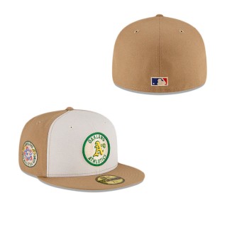 Oakland Athletics Just Caps Khaki 59FIFTY Fitted Hat