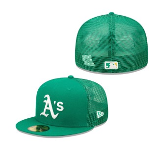 Men's Oakland Athletics Kelly Green Team On-Field Replica Mesh Back 59FIFTY Fitted Hat