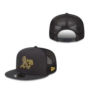 Oakland Athletics 2022 Batting Practice 9FIFTY Snapback Adjustable Hat Graphite