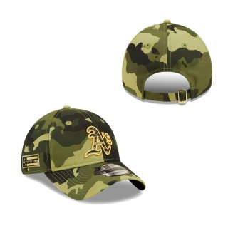 Oakland Athletics New Era Camo 2022 Armed Forces Day 9TWENTY Adjustable Hat
