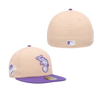 Men's Oakland Athletics Orange Purple 1988 World Series Side Patch 59FIFTY Fitted Hat