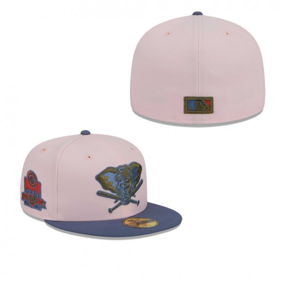 Oakland Athletics Pink Blue Olive Undervisor 59FIFTY Fitted Hat