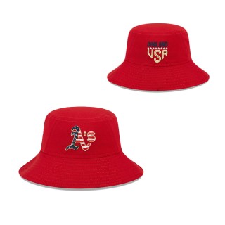Oakland Athletics Red 2023 Fourth of July Bucket Hat