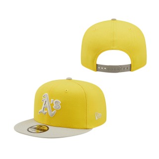 Oakland Athletics Spring Two-Tone 9FIFTY Snapback Hat Yellow Gray