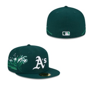 Oakland Athletics Tonal Wave Fitted Hat