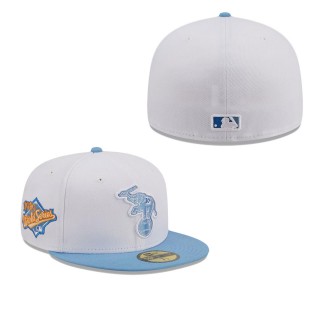 Oakland Athletics White Sky Fitted Hat
