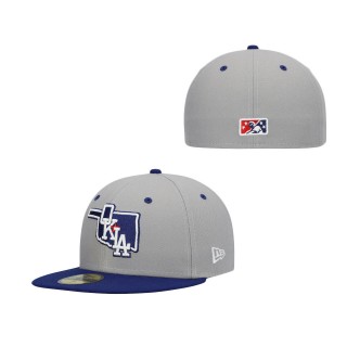 Oklahoma City Dodgers Gray Authentic Collection Road 59FIFTY Fitted Hat