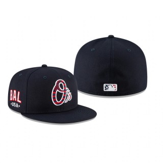 Orioles Navy 4th of July 59FIFTY Fitted Hat