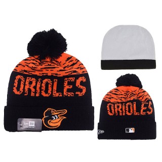 Male Baltimore Orioles Black Clubhouse Cuffed Knit Hat With Pom