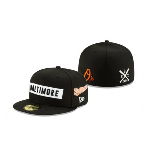 Orioles Black Boxed Wordmark 59FIFTY Fitted Hat