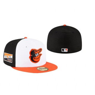 Orioles White Orange Centennial Collection 59FIFTY Fitted Hat