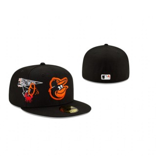 Orioles City Patch Black 59Fifty Fitted Cap
