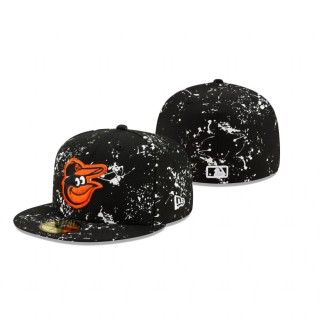 Orioles Black Splatter Hat