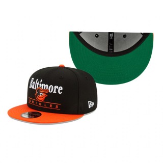 Baltimore Orioles Black Two Tone Retro 9FIFTY Snapback Hat