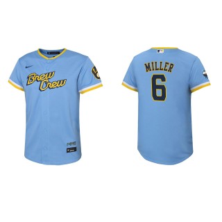 Owen Miller Youth Milwaukee Brewers Powder Blue City Connect Replica Jersey